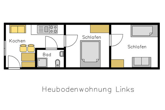 Heuboden links Zimmer Wagnerhof